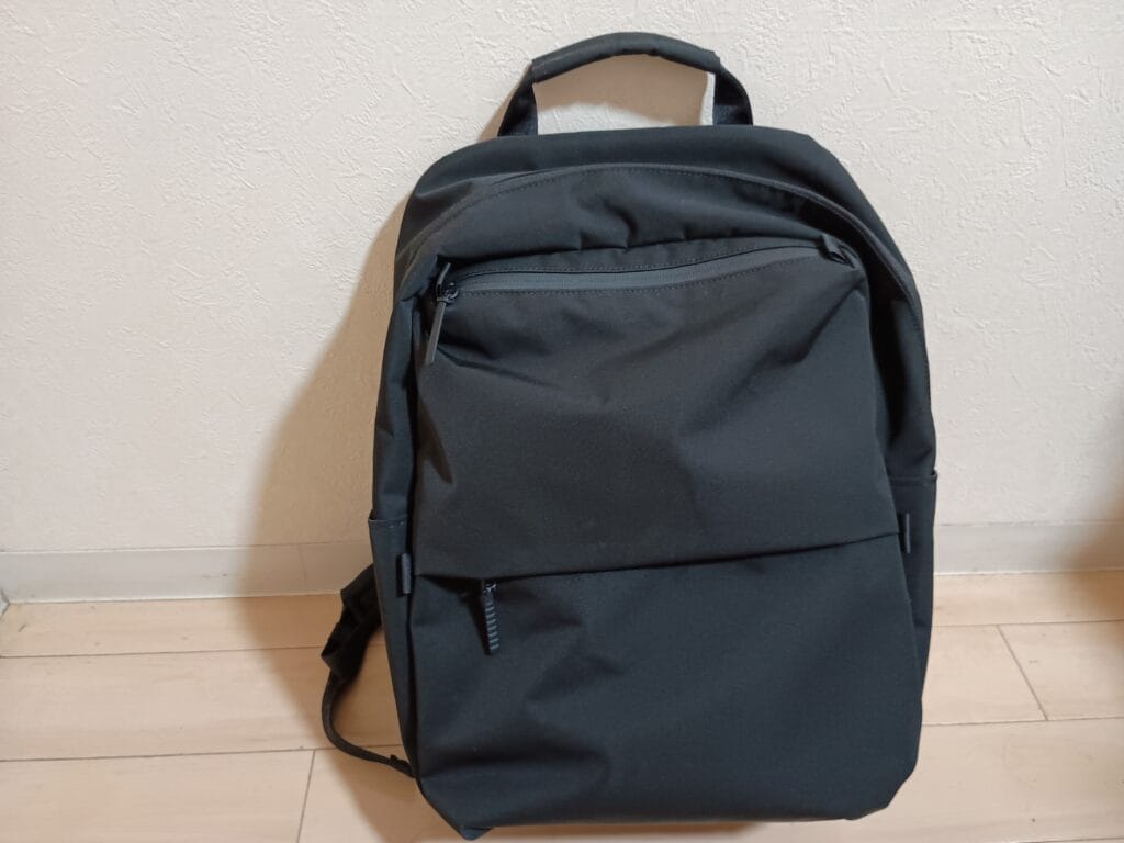 実際に持参したリュックサック